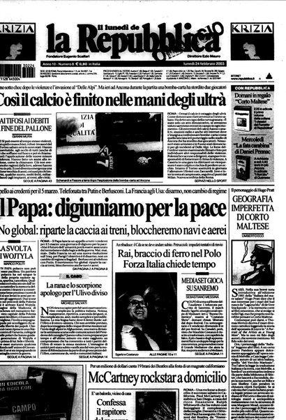 Il lunedì de La repubblica